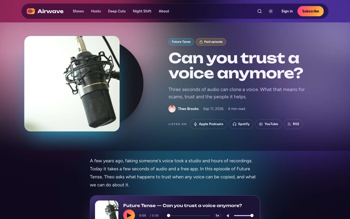 Paid episode
