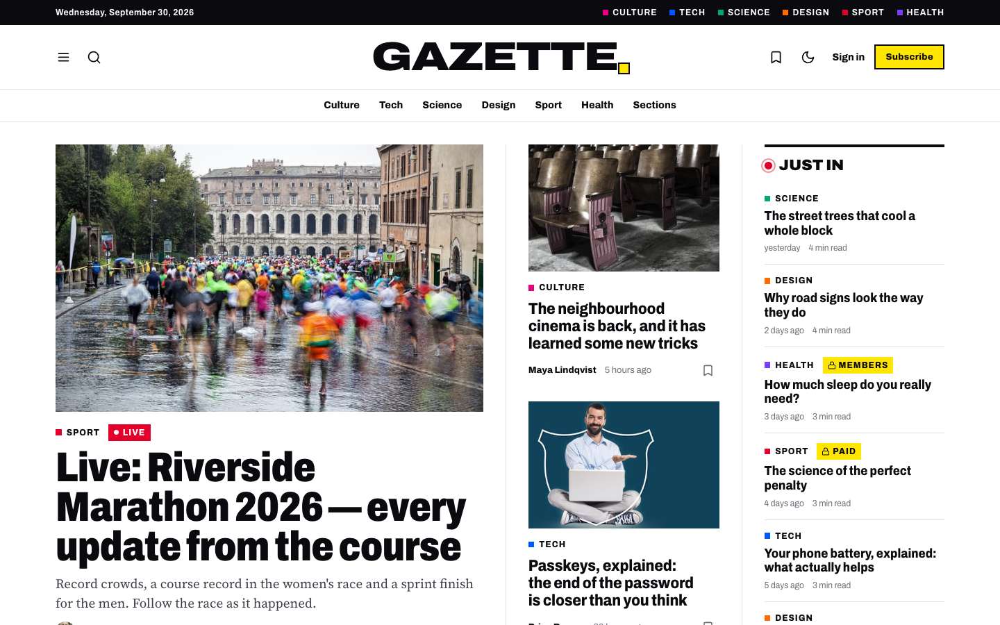 Gazette Ghost theme