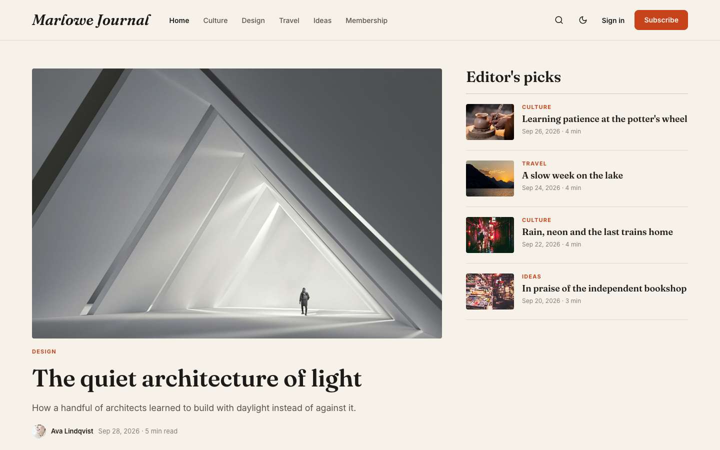 Marlowe Ghost theme