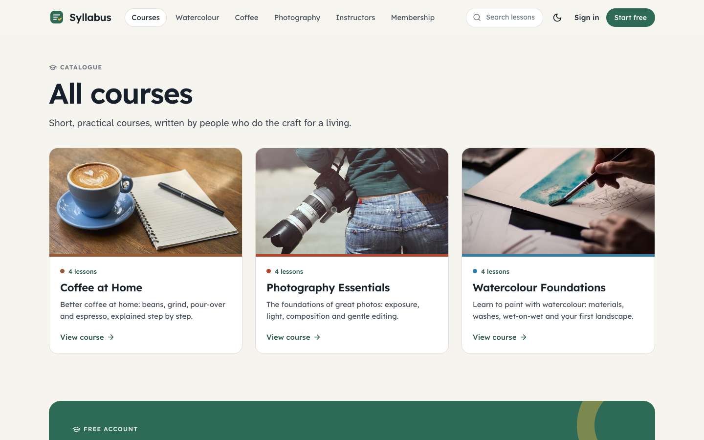 Courses